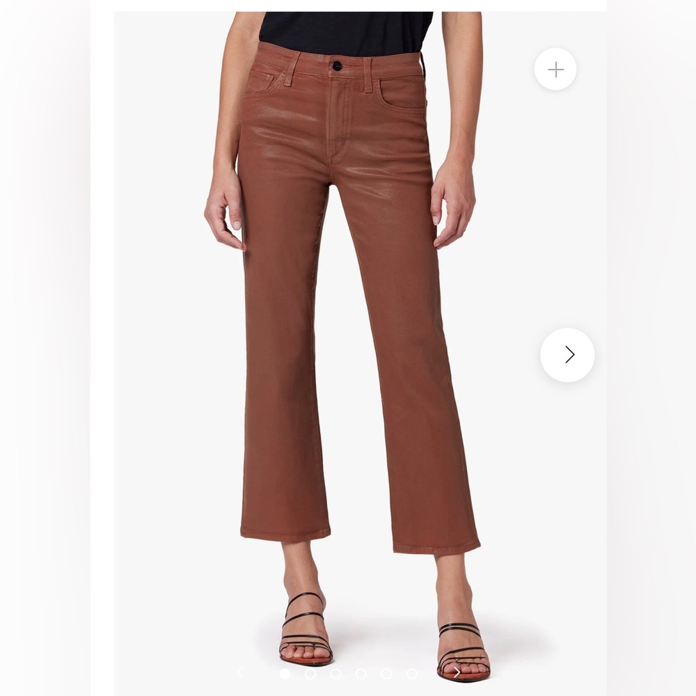 Joe’s Jeans Callie Coated High Rise Cropped Bootcut Jeans in Cinnamon - 25 NWT